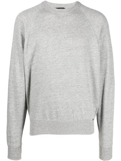 Brushed Back Cotton Blend Sweatshirt Melange - TOM FORD - BALAAN 2