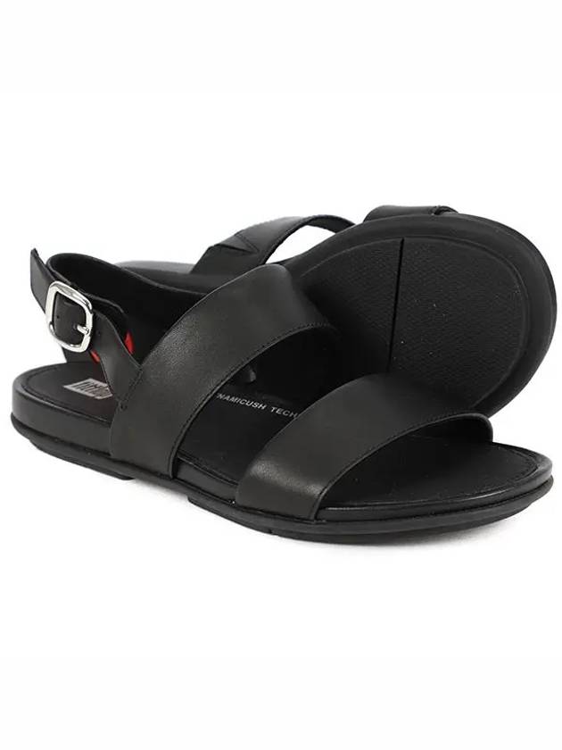 Gracie Leather Back Strap Sandals Black - FITFLOP - BALAAN 3