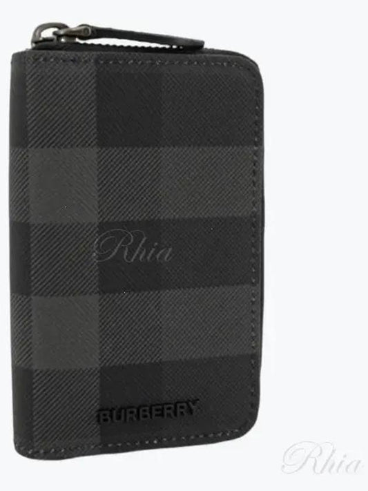 Check Zip Card Case Grey - BURBERRY - BALAAN 2