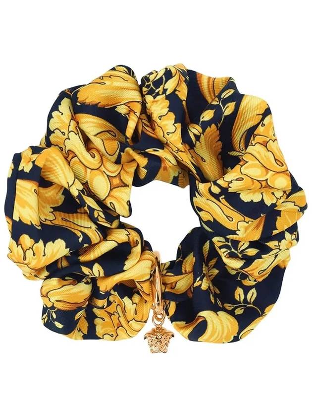 Barocco Print Hair Scrunchie Yellow Black - VERSACE - BALAAN 5