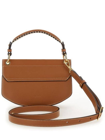 'Apo-G' Brown Crossbody Bag With Logo Plaque On The Front And Adjustable Shoulder Strap In Leather Woman - GANNI - BALAAN 2