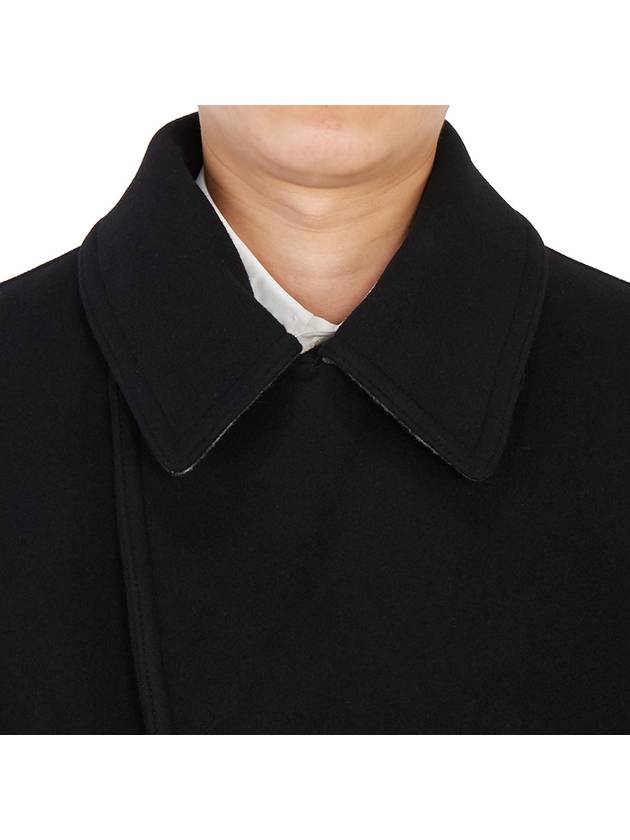 Men's Wool Double Coat Black - BURBERRY - BALAAN 8