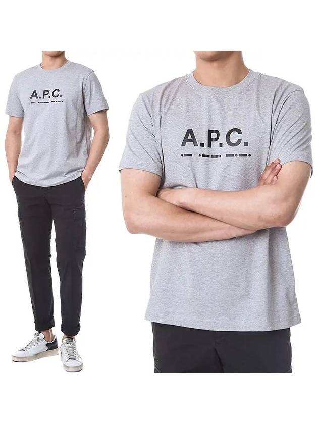 Men's Sven Logo Short Sleeve T-Shirt Grey - A.P.C. - BALAAN 2