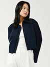 Minimal Short Zip Up Jacket NAVY - LE SOLEIL MATINEE - BALAAN 3