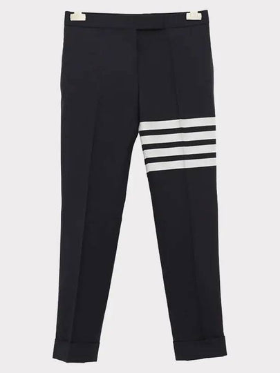 Men's Plain Weave 4 Bar Low Rise Skinny Straight Pants Navy - THOM BROWNE - BALAAN 2