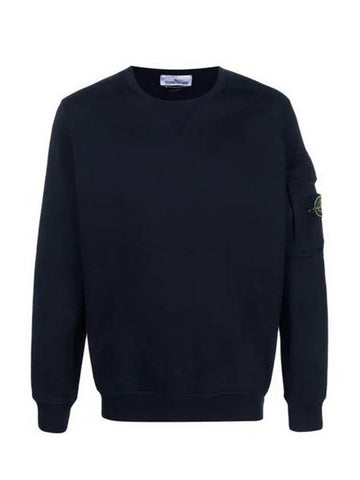 Wappen Patch Zipper Pocket Sweatshirt Navy - STONE ISLAND - BALAAN 1