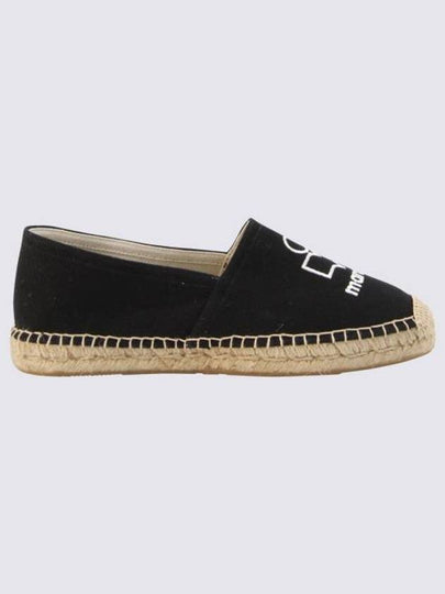 Canae Embroidered Logo Canvas Espadrilles Shoes Black - ISABEL MARANT - BALAAN 2