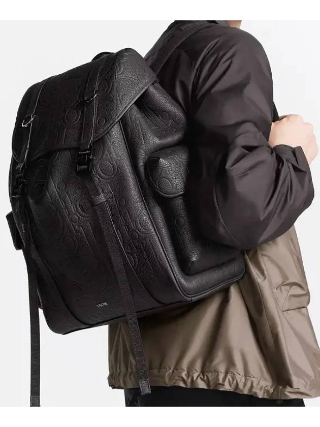 Hit Road Grained Calfskin Backpack Black - DIOR - BALAAN 4