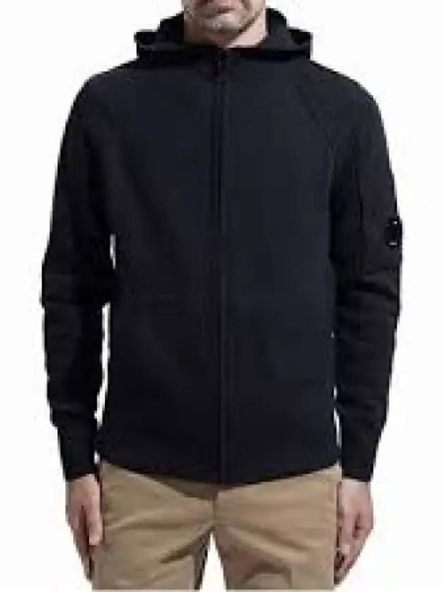 Cotton Mixed Knit Hooded Jacket Black - CP COMPANY - BALAAN 2