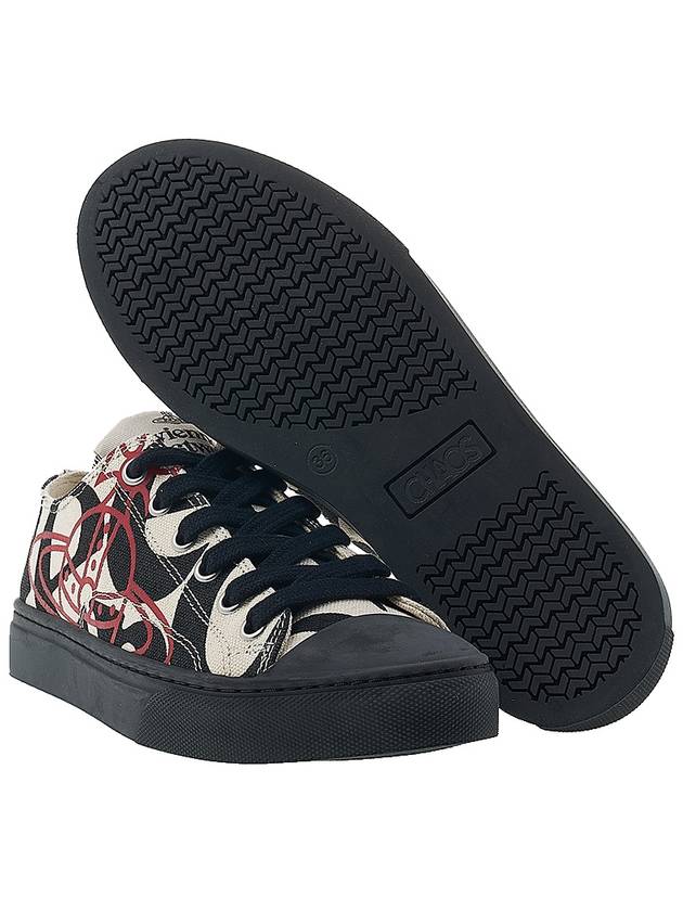 ORB Print Canvas Low Top Sneakers Black Beige - VIVIENNE WESTWOOD - BALAAN 6