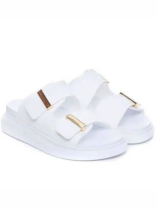 Hybrid Buckle Strap Slippers White - ALEXANDER MCQUEEN - BALAAN 2