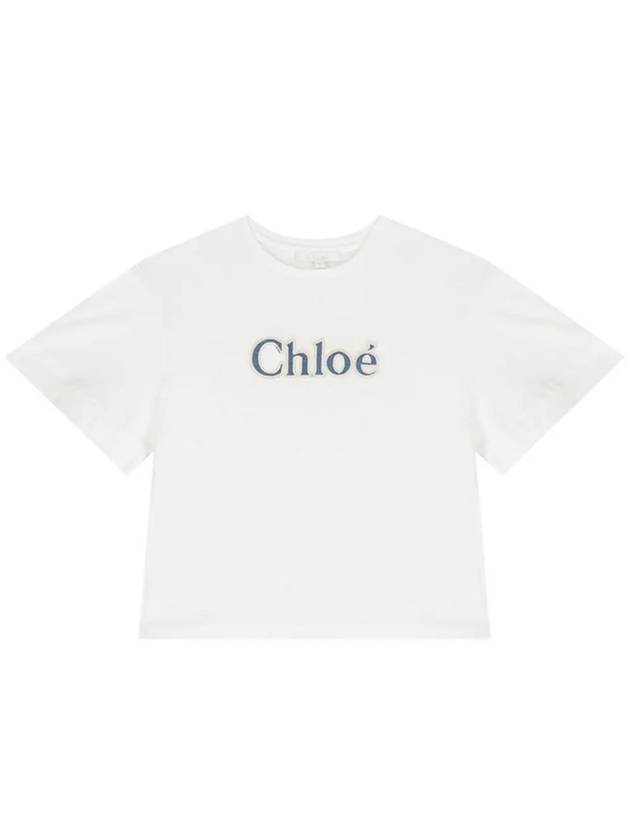 Kids Logo Embroidery T Shirt C20387 117 - CHLOE - BALAAN 1