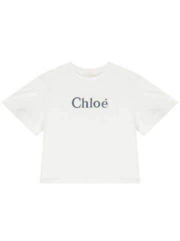 Kids Logo Embroidery T Shirt C20387 117 - CHLOE - BALAAN 1