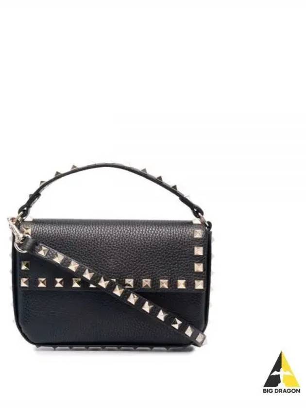 Rockstud Chain Cross Bag Black - VALENTINO - BALAAN 2