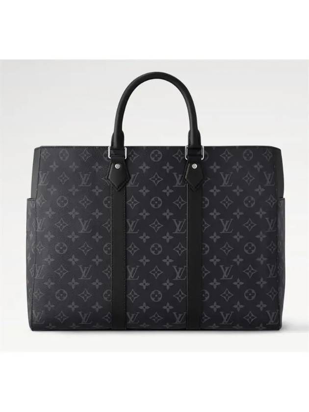 Sac Plat 24H Monogram Eclipse Tote Bag Black - LOUIS VUITTON - BALAAN 7