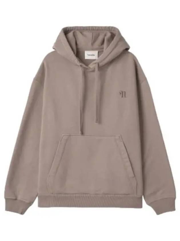 Nanushka Ever Recycled Cotton Logo Hooded Nut Sweatshirt - NANUSHKA - BALAAN 1