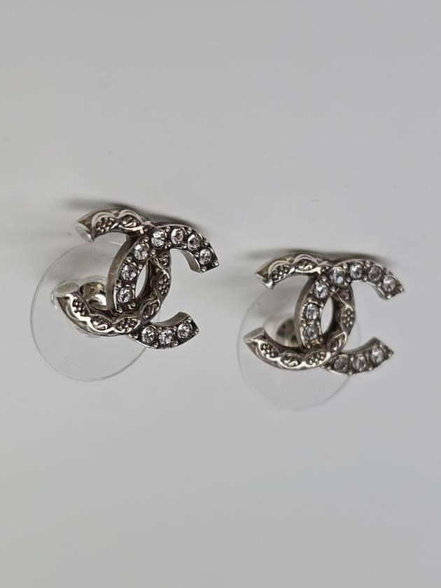 Earrings Classic CC Silver Crystal ABD767 - CHANEL - BALAAN 6