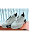 Bouncing Sneakers Calfskin Suede Goatskin Blanc - HERMES - BALAAN 4