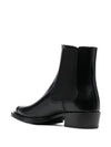 Metal Toe Cap Middle Boots Black - ALEXANDER MCQUEEN - BALAAN.