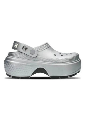 Stomp Metallic Clog Silver - CROCS - BALAAN 1