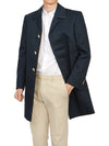 Men's Mackintosh Bal Collar Classic Single Coat Navy - THOM BROWNE - BALAAN 5