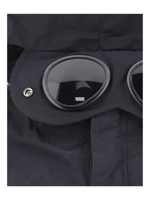 Goggles Hooded Jacket Black - CP COMPANY - BALAAN 4