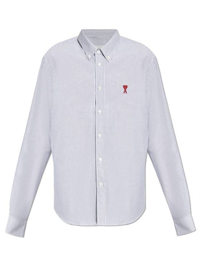 De Coeur Striped Long Sleeve Shirt Light Blue - AMI - BALAAN 2