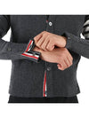 Men's Diagonal Classic Cashmere Cardigan Mid Grey - THOM BROWNE - BALAAN 11