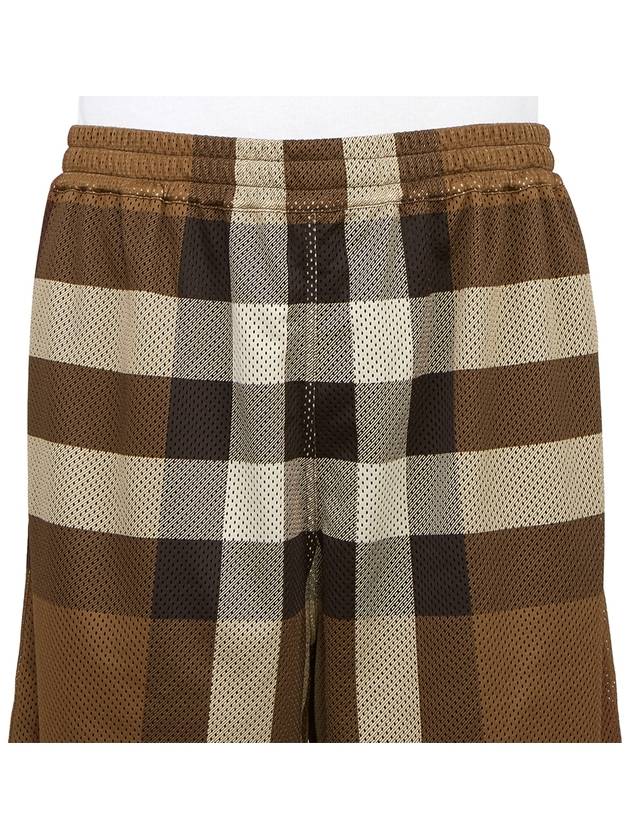 Men's Check Mesh Bermuda Shorts Dark Birch Brown - BURBERRY - BALAAN 9