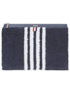 4 Bar Curly Merino Document Medium Clutch Bag Medium Grey - THOM BROWNE - BALAAN 2