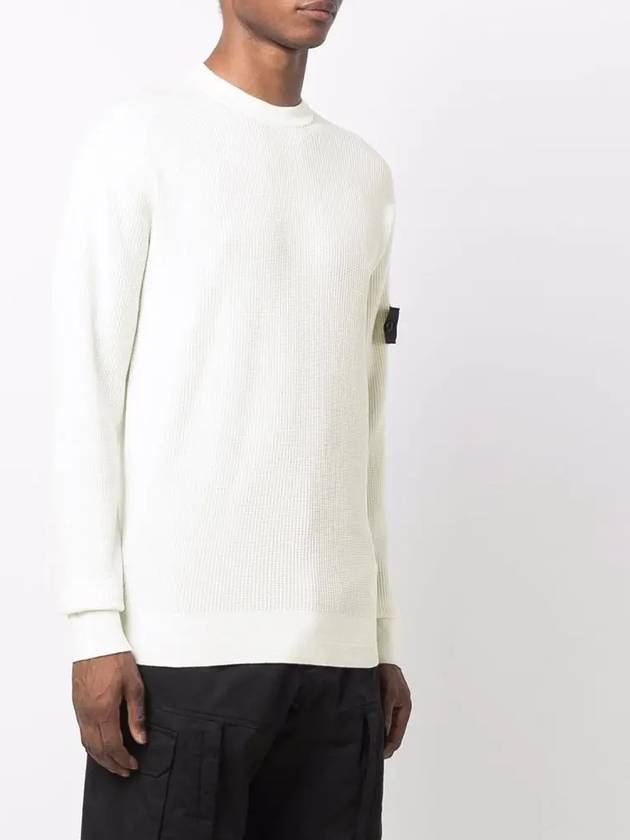 Shadow Project Wappen Patch Knit Top White - STONE ISLAND - BALAAN 5