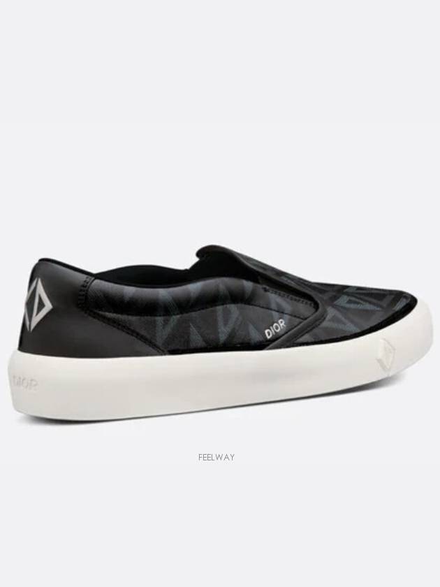 B101 CD Diamond Canvas Smooth Calfskin Sneakers Black - DIOR - BALAAN 6