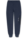 Men's Logo Print Cotton Track Pants Navy - ALEXANDER MCQUEEN - BALAAN 1