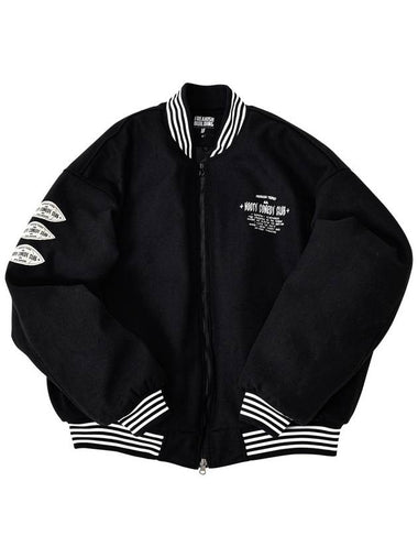 SMILING EYES VARSITY ZIP UP JACKET - FREAKISH BUILDING - BALAAN 1