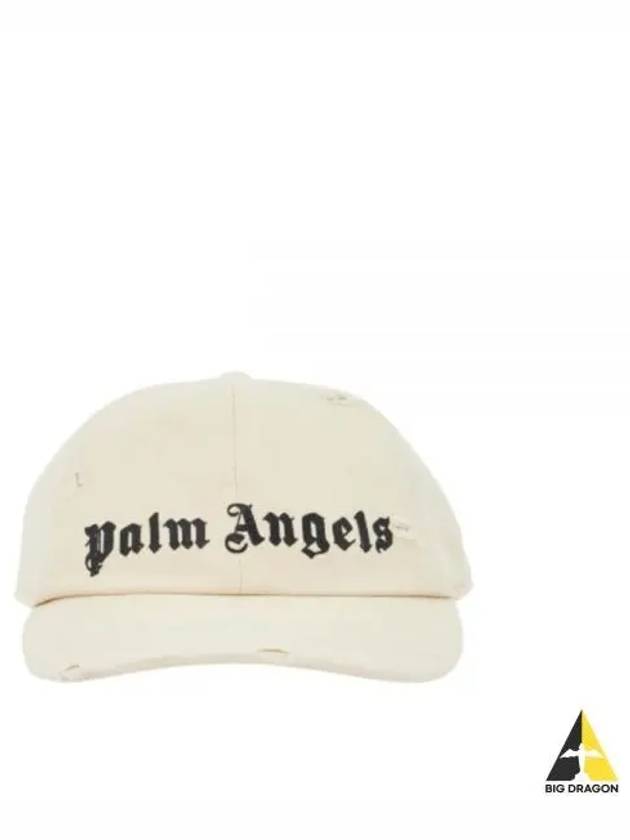 Logo Ball Cap Ivory - PALM ANGELS - BALAAN 2