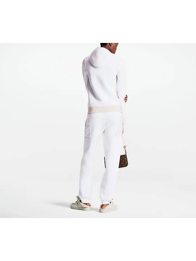 Monogram Pocket Zip-Up Hoodie White - LOUIS VUITTON - BALAAN 7