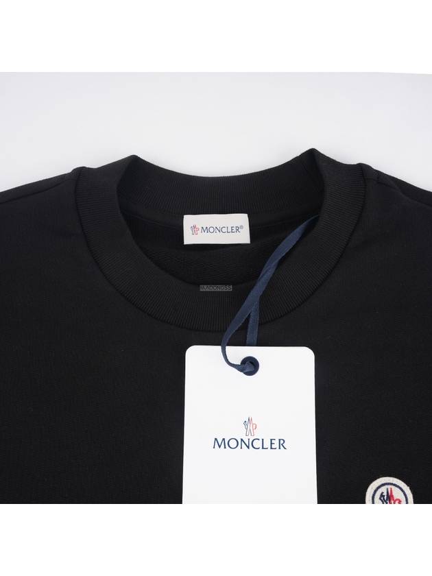 Men's Logo Patch Sweatshirt Black - MONCLER - BALAAN 4