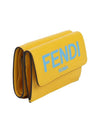 Logo Leather Half Wallet Yellow - FENDI - BALAAN 4