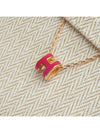 Mini Pop H Pendant Necklace Rose Gold - HERMES - BALAAN 6