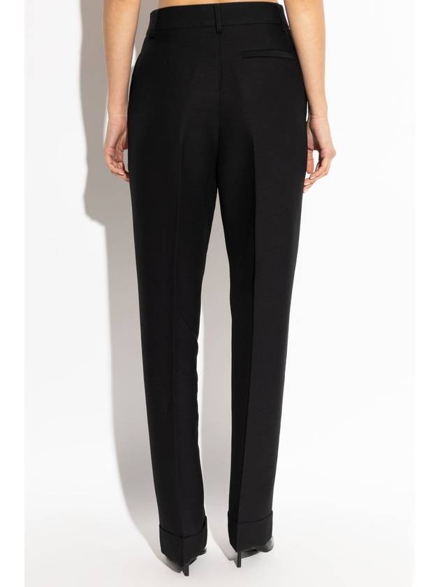 FERRAGAMO Trousers With Wool Finish, Women's, Black - SALVATORE FERRAGAMO - BALAAN 4