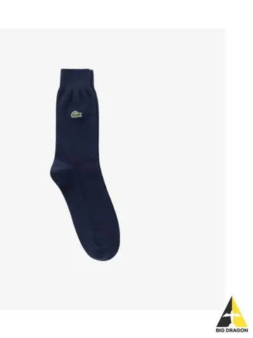 Men s Basic Pique Texture Gentleman Socks Dark Navy - LACOSTE - BALAAN 1