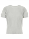 Pleated Short Slevee T-Shirt Grey - ISSEY MIYAKE - BALAAN 2