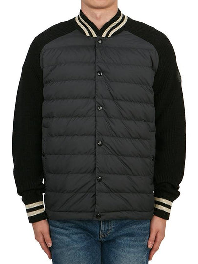 Padded Cotton Cardigan Black - MONCLER - BALAAN 2