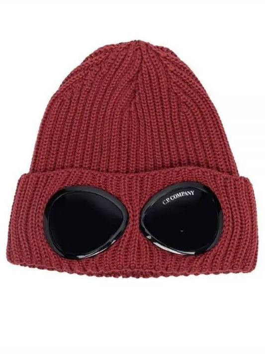 Signature Goggles Wool Beanie Red - CP COMPANY - BALAAN 2