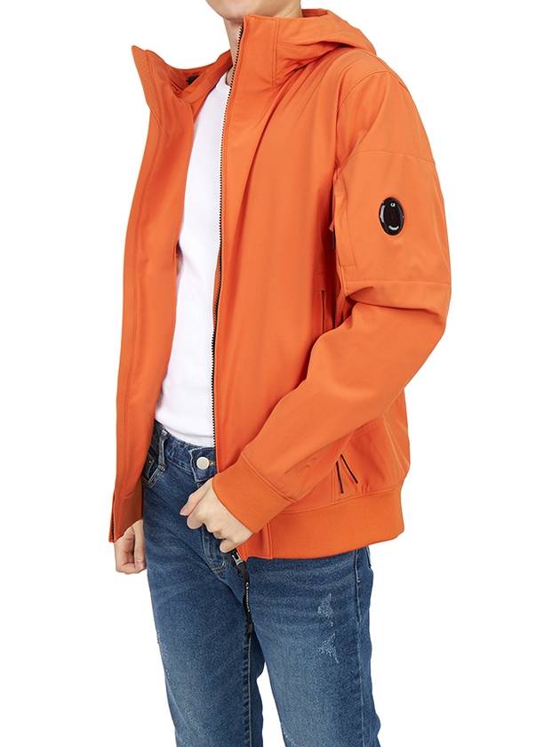 Men's Solf Shell R Lens Hooded Jacket Orange - CP COMPANY - BALAAN 7