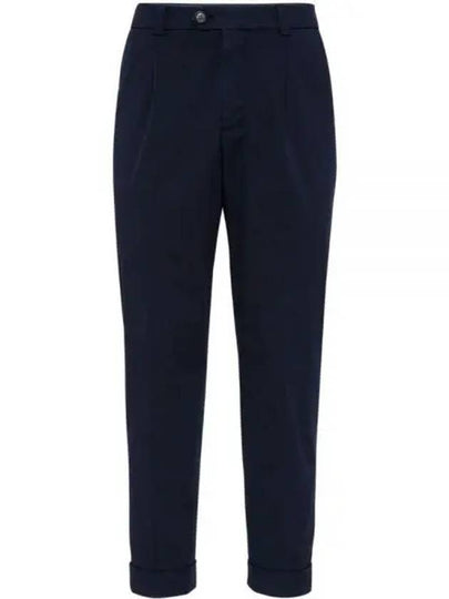 Lace Sure Fit Cotton Straight Pants Blue - BRUNELLO CUCINELLI - BALAAN 2