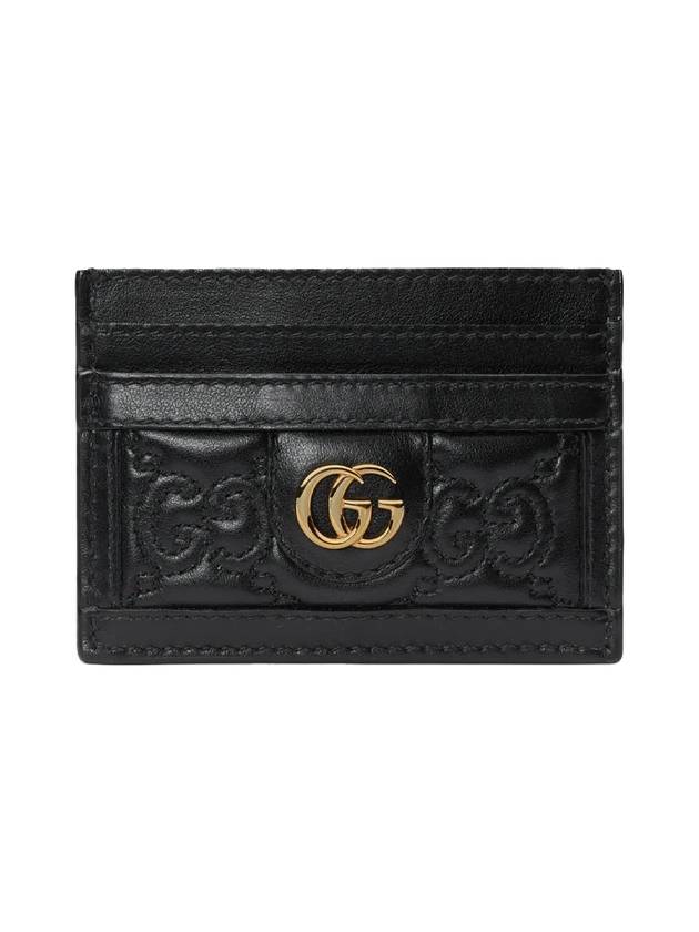 GG Matelassé Card Wallet Black - GUCCI - BALAAN 1