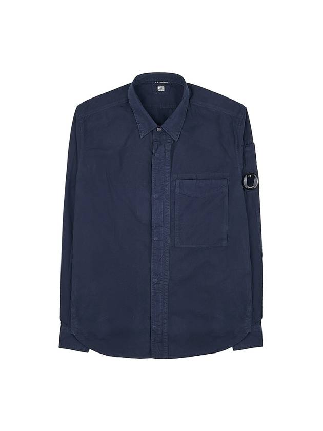 Gabardine Utility Long Sleeve Shirt Navy - CP COMPANY - BALAAN 2