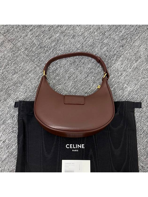 Ava Triomphe Smooth Calfskin Shoulder Bag Chestnut - CELINE - BALAAN 4