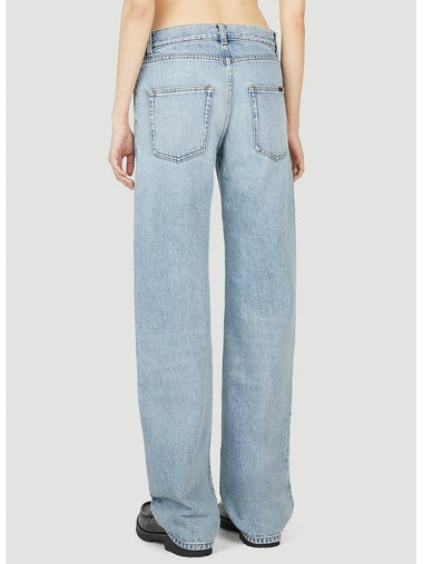 Kate Denim High-Waist Straight Jeans Blue - SAINT LAURENT - BALAAN 1